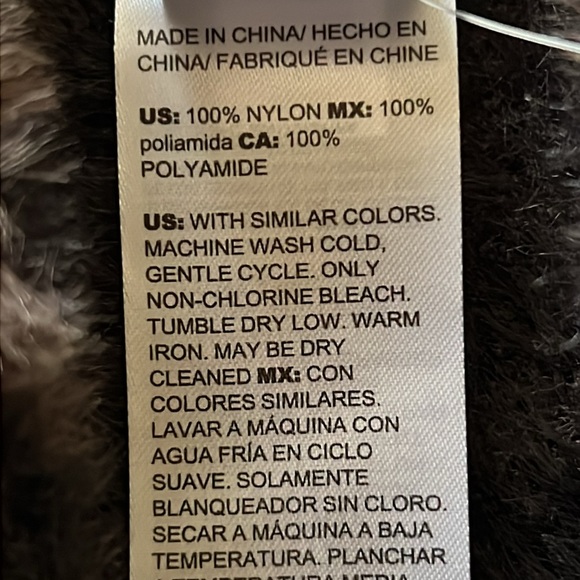 Chico’s feather knit jacquard animal print poncho - Picture 5 of 6